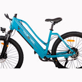 Woman electric bicycle 7 speed step through touring hybrid ebike removable battery 500W 750W 1000W motor