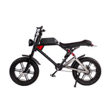 12.5ah/17.5ah Lithium Battery Stylish Full Suspension Retro Mountain fatbike Powerful Fat Tire Electric Bike